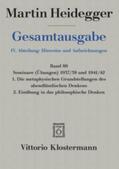 Heidegger / Denker |  Gesamtausgabe Abt. 4 Hinweise und Aufzeichnungen Bd. 88. Seminare 1937/38 und 1941/42 | Buch |  Sack Fachmedien