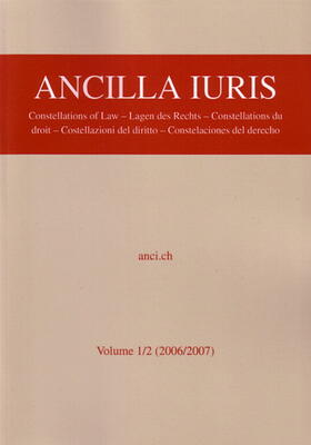 Abegg / Wenger | Ancilla Iuris | Buch | 978-3-465-03586-2 | sack.de