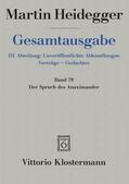 Heidegger / Schüßler / Schüssler |  Der Spruch des Anaximander | Buch |  Sack Fachmedien