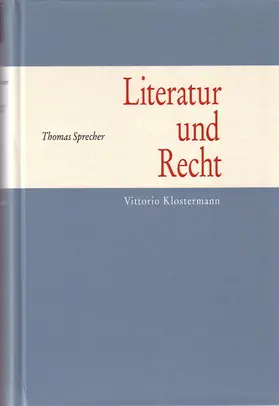Sprecher |  Literatur und Recht | Buch |  Sack Fachmedien