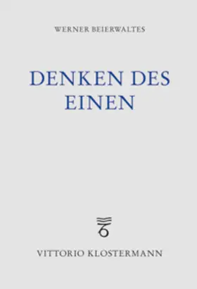Beierwaltes | Denken des Einen | Buch | 978-3-465-03956-3 | sack.de