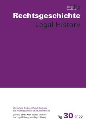Duve / Vogenauer / Auer | Rechtsgeschichte Legal History (RG). Zeitschrift des Max Planck-Insituts für Rechtsgeschichte und Rechtstheorie/Rechtsgeschichte Legal History | Buch | 978-3-465-04584-7 | sack.de