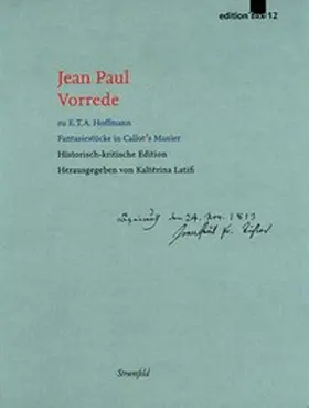 Latifi / Paul |  Jean Paul: Vorrede zu E.T.A. Hoffmann Fantasiestücke in Callot´s Manier | Buch |  Sack Fachmedien
