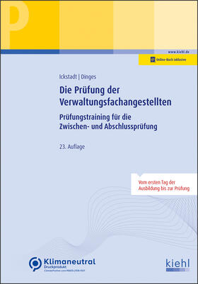 Ickstadt / Dinges | Die Prüfung der Verwaltungsfachangestellten | Online-Buch | 978-3-470-00991-9 | sack.de