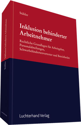 Stähler | Inklusion behinderter Arbeitnehmer | Buch | 978-3-472-07868-5 | sack.de