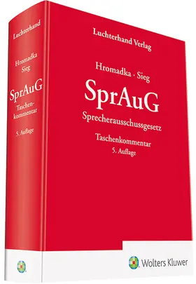 Hromadka / Sieg |  SprAuG - Kommentar | Buch |  Sack Fachmedien