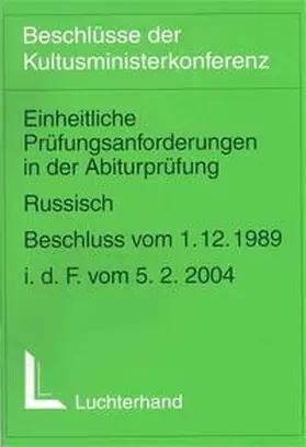 Einheitliche Prüfungsanforderungen in der Abiturprüfung (EPA) - Russisch | Buch |  Sack Fachmedien