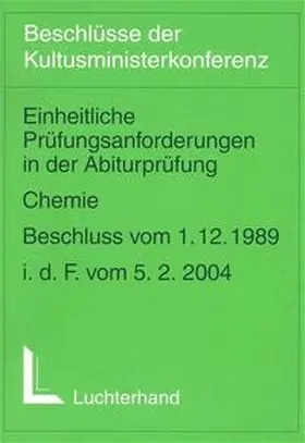 Einheitliche Prüfungsanforderungen in der Abiturprüfung (EPA) - Chemie | Buch |  Sack Fachmedien