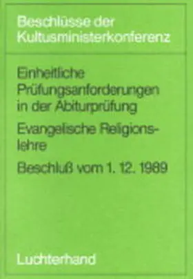  Einheitliche Prüfungsanforderungen in der Abiturprüfung (EPA) - Evangelische Religionslehre | Buch |  Sack Fachmedien