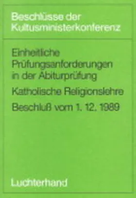  Einheitliche Prüfungsanforderungen in der Abiturprüfung (EPA) - Katholische Religionslehre | Buch |  Sack Fachmedien
