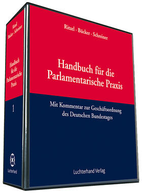 Winkelmann / Bücker / Ritzel |  Handbuch für die Parlamentarische Praxis | Buch |  Sack Fachmedien