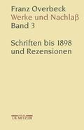 Brändle / Cancik-Lindemaier / Cancik |  Franz Overbeck: Werke und Nachlaß | eBook | Sack Fachmedien