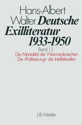Walter | Walter, H: Dt. Exilliteratur 1/1 | Buch | sack.de
