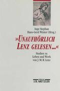Stephan / Winter |  "Unaufhörlich Lenz gelesen..." | Buch |  Sack Fachmedien