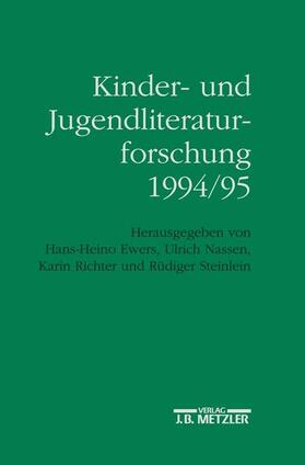 Ewers / Nassen / Richter |  Kinder- und Jugendliteraturforschung 1994/95 | Buch |  Sack Fachmedien