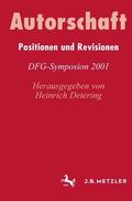 Detering / Fohrmann |  Autorschaft | Buch |  Sack Fachmedien