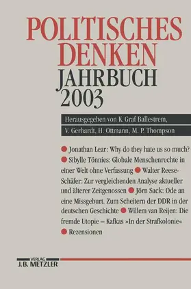 Graf Ballestrem / Gerhardt / Ottmann |  Politisches Denken | Buch |  Sack Fachmedien