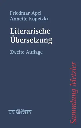 Apel / Kopetzki | Literarische Übersetzung | Buch | 978-3-476-12206-3 | sack.de