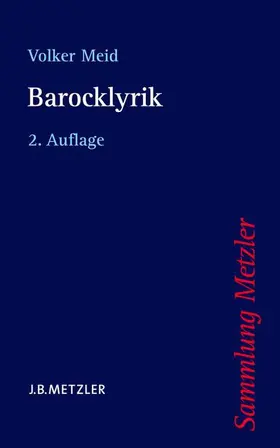 Meid | Barocklyrik | Buch | 978-3-476-12227-8 | www.sack.de