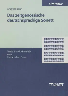Böhn | Das zeitgenössische deutschsprachige Sonett | Buch | 978-3-476-45220-7 | www.sack.de