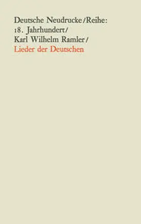 Ramler |  Lieder der Deutschen | eBook | Sack Fachmedien
