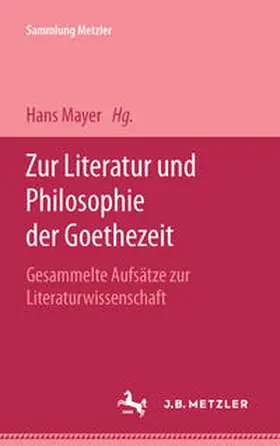 Danzel |  Zur Literatur und Philosophie der Goethezeit | eBook | Sack Fachmedien