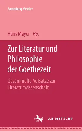 Danzel |  Zur Literatur und Philosophie der Goethezeit | Buch |  Sack Fachmedien