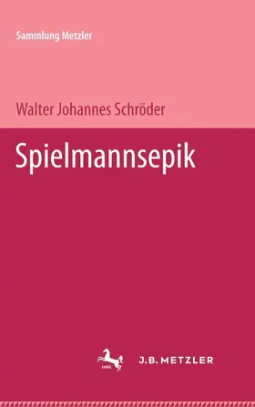 Schröder |  Spielmannsepik | Buch |  Sack Fachmedien