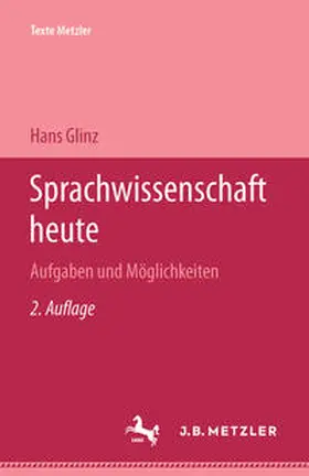Glinz |  Sprachwissenschaft heute | Buch |  Sack Fachmedien