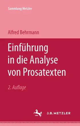 Behrmann |  Einführung in die Analyse von Prosatexten | Buch |  Sack Fachmedien