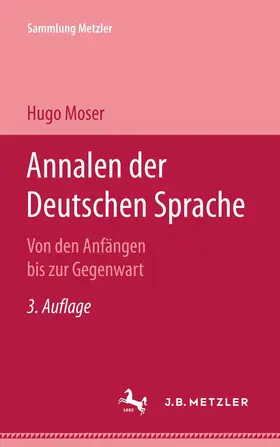 Moser |  Annalen der deutschen Sprache | Buch |  Sack Fachmedien