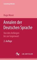 Moser |  Annalen der deutschen Sprache | Buch |  Sack Fachmedien