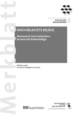 Voos |  Merkblatt Mechanisch hoch belastete Beläge: 2005-10 (PDF) | eBook | Sack Fachmedien