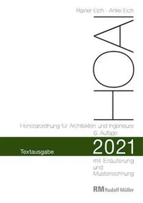 Eich |  HOAI 2021 - Textausgabe Honorarordnung für Architekten und Ingenieure | Buch |  Sack Fachmedien