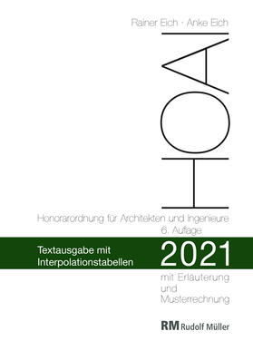 Eich | HOAI 2021 – Textausgabe mit Interpolationstabellen - E-Book (PDF) | E-Book | sack.de
