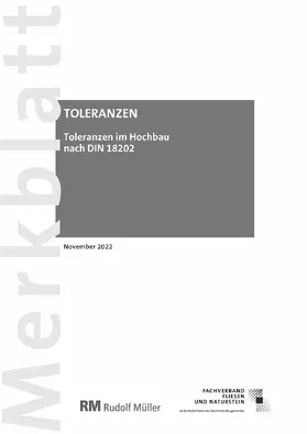 Voos | Merkblatt Toleranzen im Hochbau (PDF) 2022-11 | E-Book | sack.de