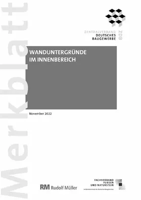 Voos |  Merkblatt Wanduntergründe im Innenbereich 2022-11 (PDF) | eBook | Sack Fachmedien