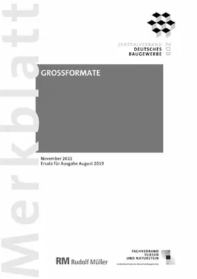 Voos | Merkblatt Großformate: 2022-11 (PDF) | E-Book | sack.de