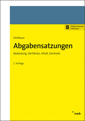 Driehaus | Abgabensatzungen | Online-Buch | 978-3-482-00781-1 | sack.de