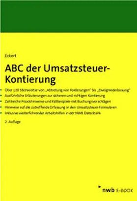 Eckert | ABC der Umsatzsteuer-Kontierung | E-Book | sack.de