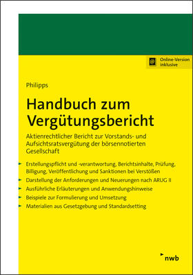 Philipps | Handbuch zum Vergütungsbericht | Online-Buch | 978-3-482-01781-0 | sack.de