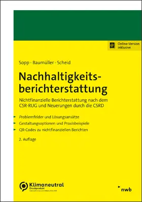 Sopp / Baumüller / Scheid | Nachhaltigkeitsberichterstattung | Online-Buch | 978-3-482-01852-7 | www.sack.de