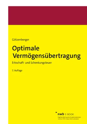 Götzenberger | Optimale Vermögensübertragung | E-Book | www.sack.de