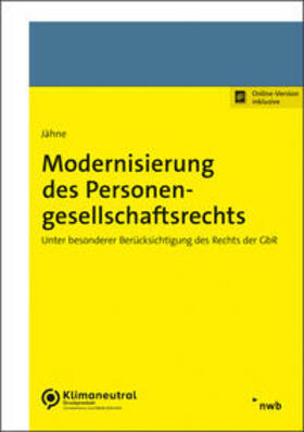 Jähne | Modernisierung des Personengesellschaftsrechts | Online-Buch | 978-3-482-02641-6 | sack.de