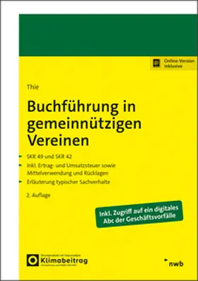 Thie | Buchführung in gemeinnützigen Vereinen | Online-Buch | 978-3-482-03082-6 | www.sack.de