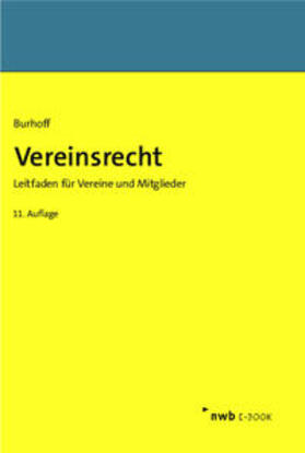 Burhoff |  Vereinsrecht | eBook | Sack Fachmedien