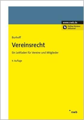 Burhoff |  Vereinsrecht | Buch |  Sack Fachmedien
