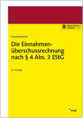 Gunsenheimer | Die Einnahmenüberschussrechnung nach § 4 Abs. 3 EStG | Medienkombination | 978-3-482-54275-6 | sack.de