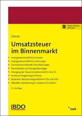 Sikorski | Umsatzsteuer im Binnenmarkt | Online-Buch | 978-3-482-55079-9 | sack.de