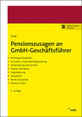 Pradl, J: Pensionszusagen an GmbH-Geschäftsführer | Medienkombination | 978-3-482-57604-1 | sack.de